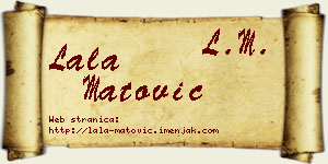 Lala Matović vizit kartica